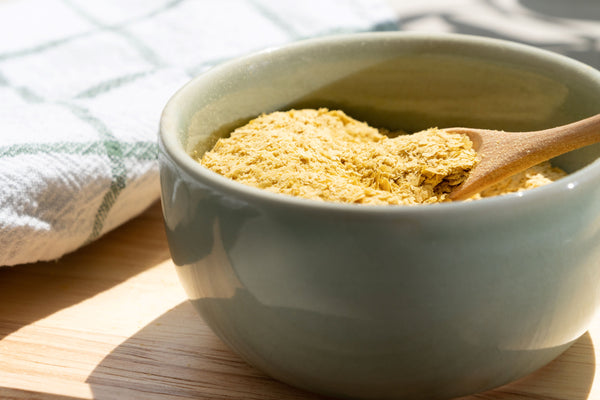 bowl of nutritional yeast flakes